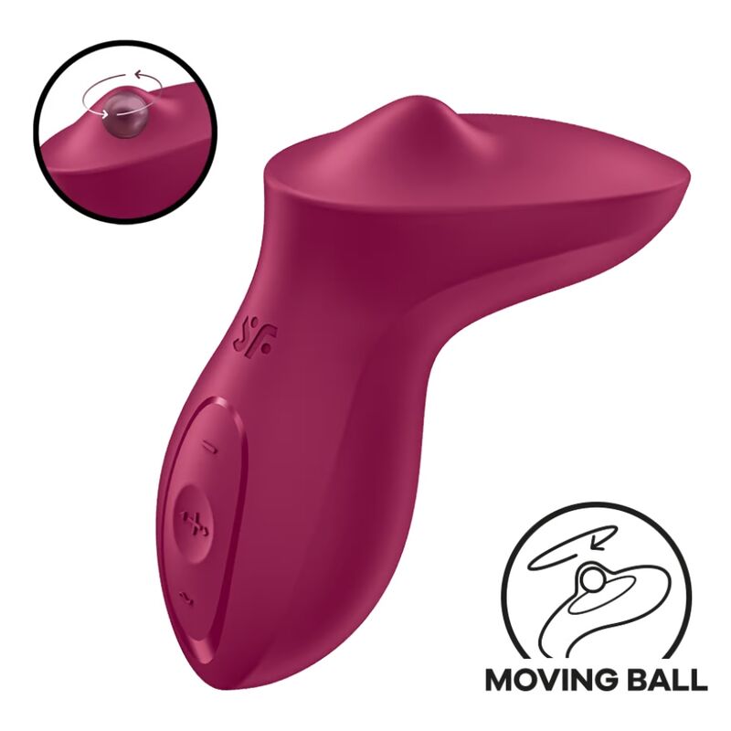 SATISFYER Exciterrr Auflegevibrator Klitoris Fuchsia – Vibration & Rollkugel | Secret Pulse Klitorisstimulator Produktansicht und Details