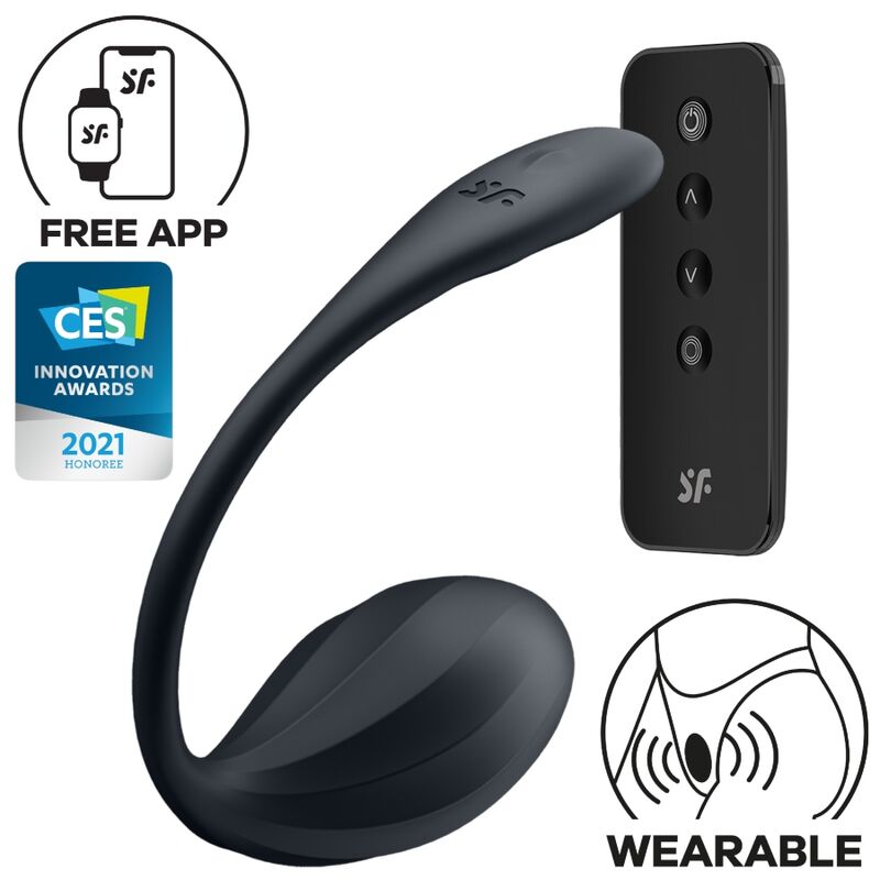 Satisfyer Ribbed Petal G-Punkt Stimulator Schwarz – App & Fernbedienung, wasserdicht