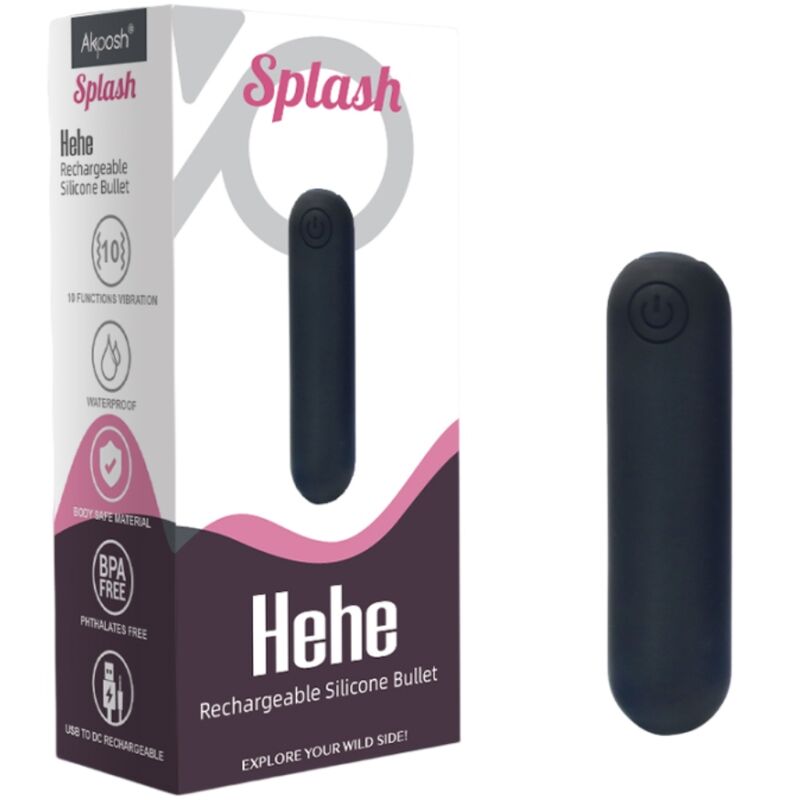 ARMONY -SPLASH HEHE VIBRATOR BULLET SILIKON 10 VIBRATIONEN 65 X 15 CM SCHWARZ – Vibrator Bild 11