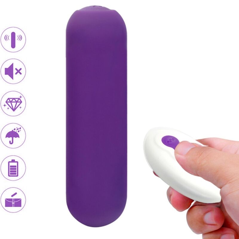 ARMONY - SPLASH JOIE VIBRATOR BULLET SILIKON FERNBEDIENUNG 10 VIBRATIONEN 75 X 19 CM LILA – Vibrator Bild 2