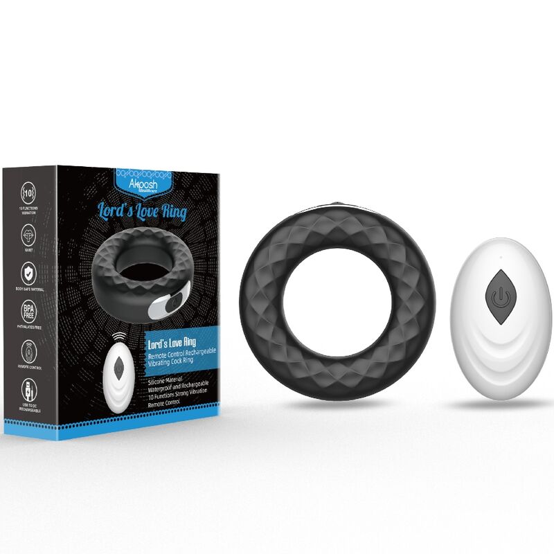 ARMONY - LORD'S LOVE RING VIBRATOR FERNBEDIENUNG SCHWARZ hochwertiges Sextoy bei Secret Pulse