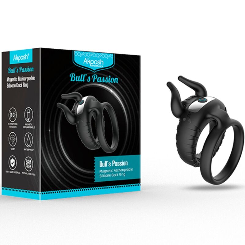 ARMONY - BULL'S PASION RINGVIBRATOR 10 GESCHWINDIGKEITEN SCHWARZ Produktansicht und Details
