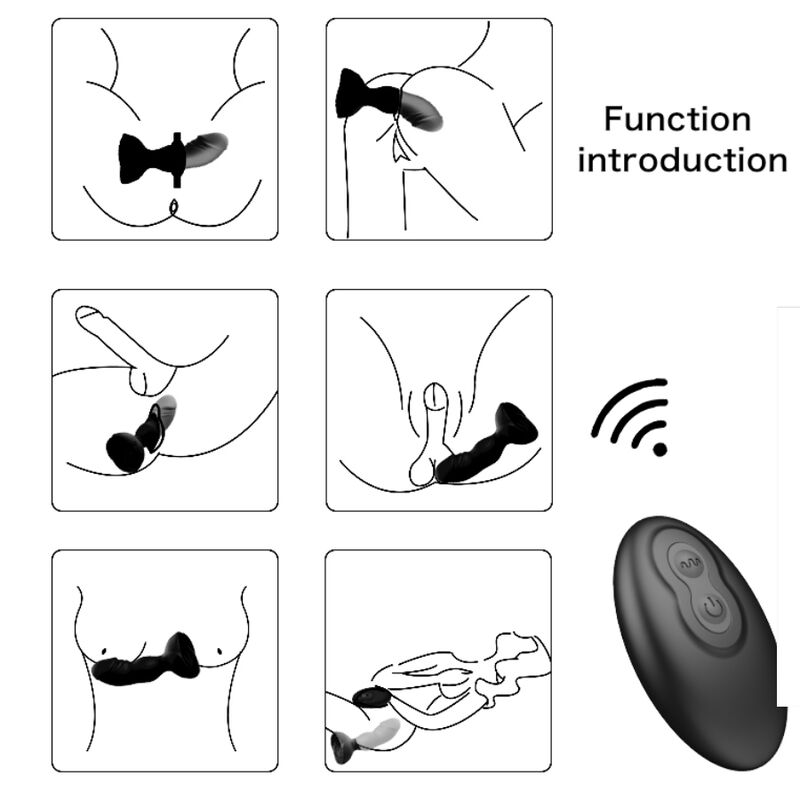 ARMONY - EXTREME A BLOOM ROSE VIBRATOR & ANALSTECKER FERNBEDIENUNG SCHWARZ Produktansicht und Details