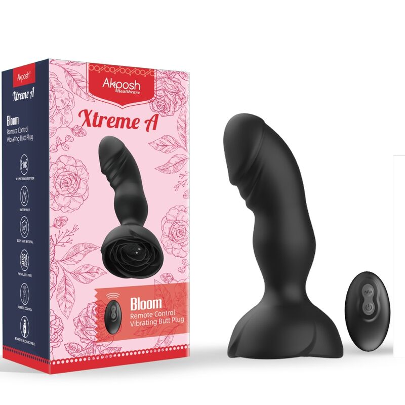 ARMONY - EXTREME A BLOOM ROSE VIBRATOR & ANALSTECKER FERNBEDIENUNG SCHWARZ bei Secret Pulse im Erotikshop