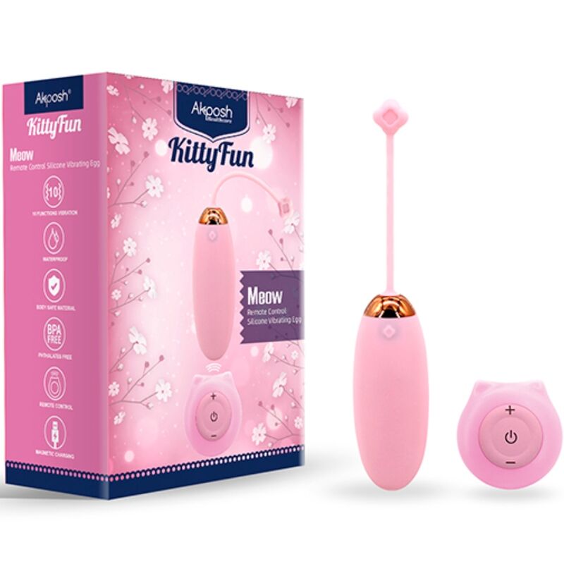 ARMONY - KITTY FUN EGG VIBRATOR FERNBEDIENUNG 10 VIBRATIONEN ROSA hochwertiges Sextoy bei Secret Pulse