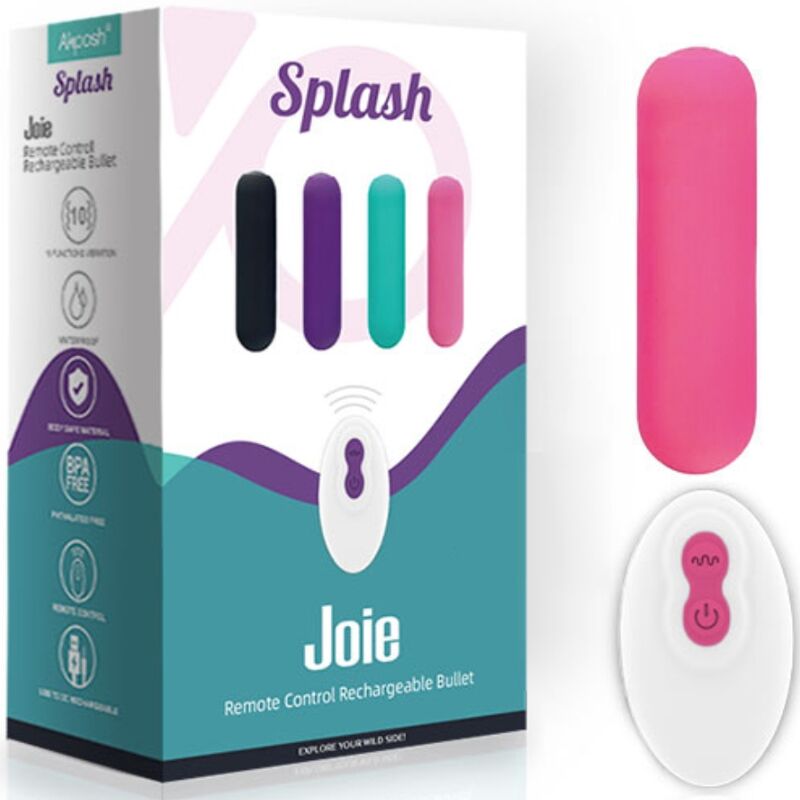ARMONY - SPLASH JOIE VIBRATOR BULLET SILIKON FERNBEDIENUNG 10 VIBRATIONEN 75 X 19 CM ROSA hochwertiges Sextoy bei Secret Pulse