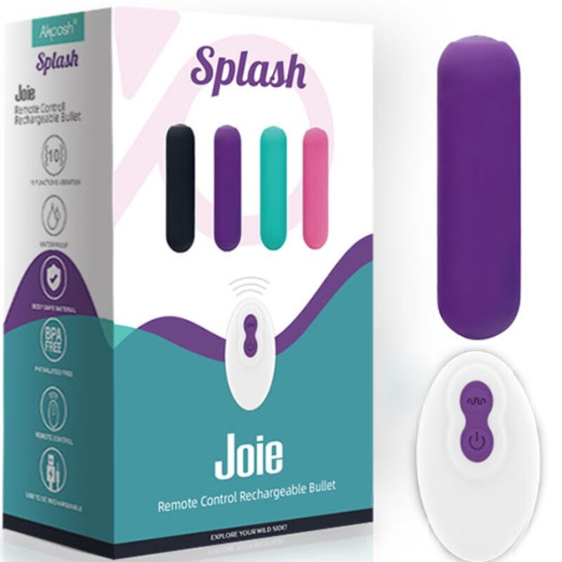 ARMONY - SPLASH JOIE VIBRATOR BULLET SILIKON FERNBEDIENUNG 10 VIBRATIONEN 75 X 19 CM LILA – Vibrator Bild 11