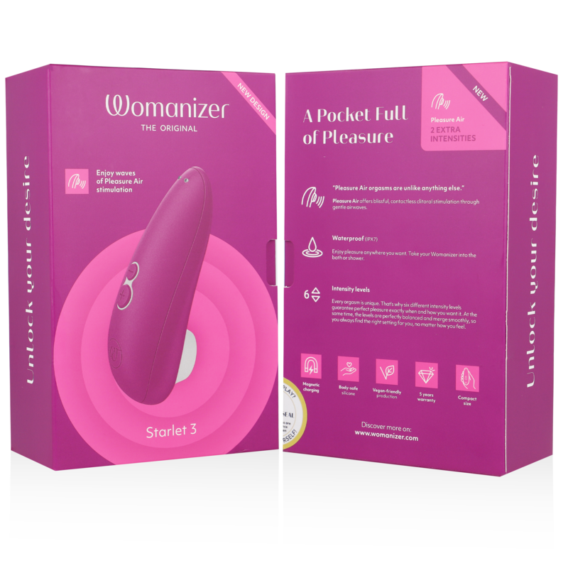 WOMANIZER - STARLET 3 - Wasserdicht / VIOLETT für intensive Stimulation und Self-Love