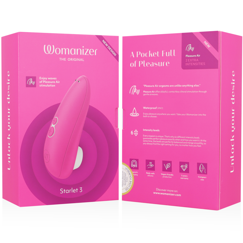WOMANIZER - STARLET 3 - Wasserdicht / ROSA für intensive Stimulation und Self-Love