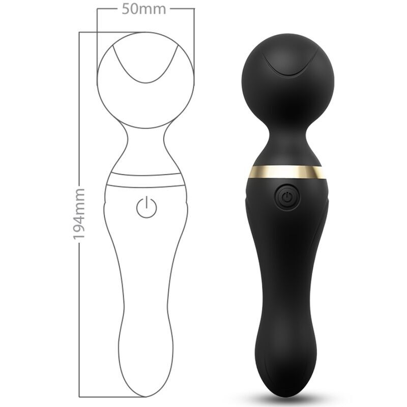 ARMONY - FREEZA MASSAGER & VIBRATOR SUPER FLEXIBLER KOPF SCHWARZ Produktansicht und Details