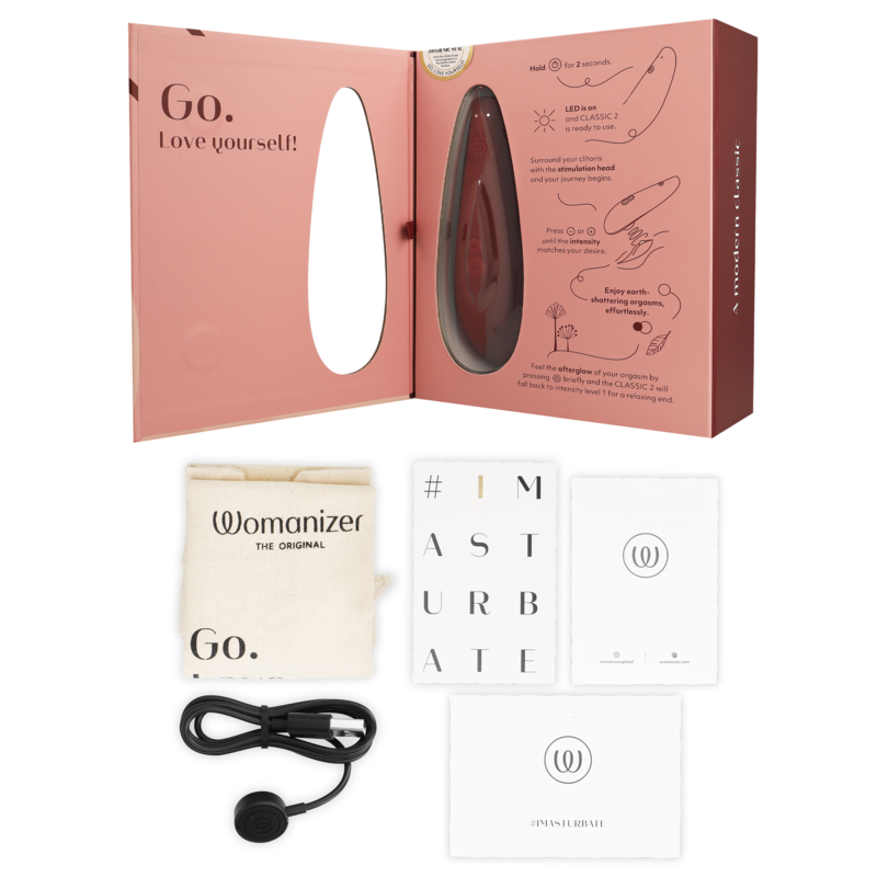 WOMANIZER - CLASSIC 2 KLITORALSTIMULATOR BORDEAUX Klitorisstimulator diskret online kaufen