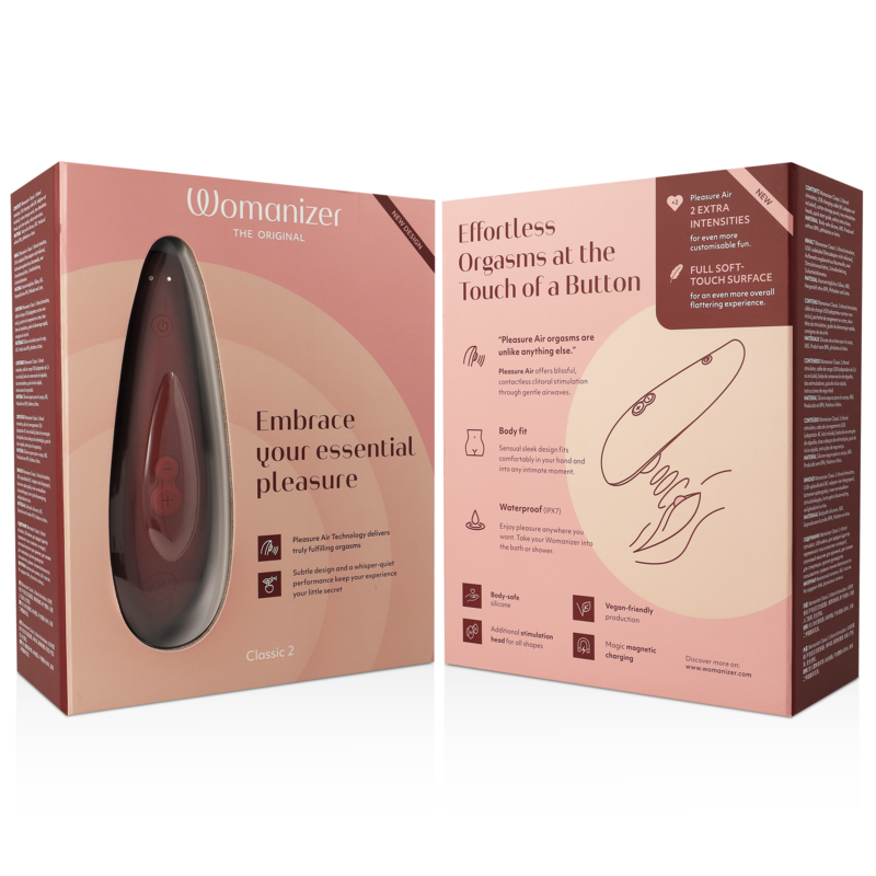 WOMANIZER - CLASSIC 2 KLITORALSTIMULATOR BORDEAUX für intensive Stimulation und Self-Love