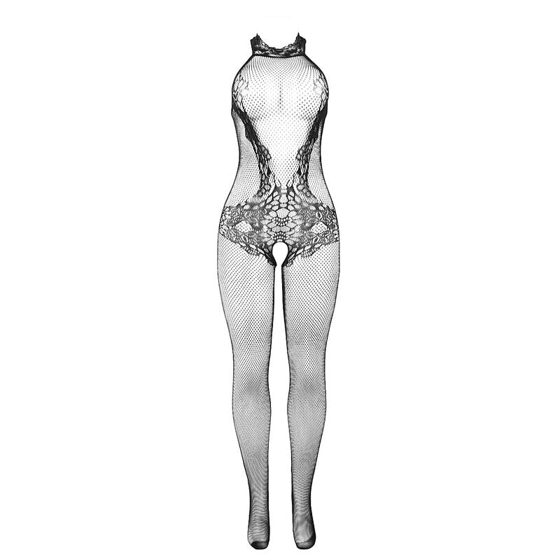 SUBBLIME - 951801 BODYSTOCKING AUS NETZ UND SPITZE MIT OBEREM AUSSCHNITT SCHWARZ EINE GRÖSSE hochwertige Produktabbildung