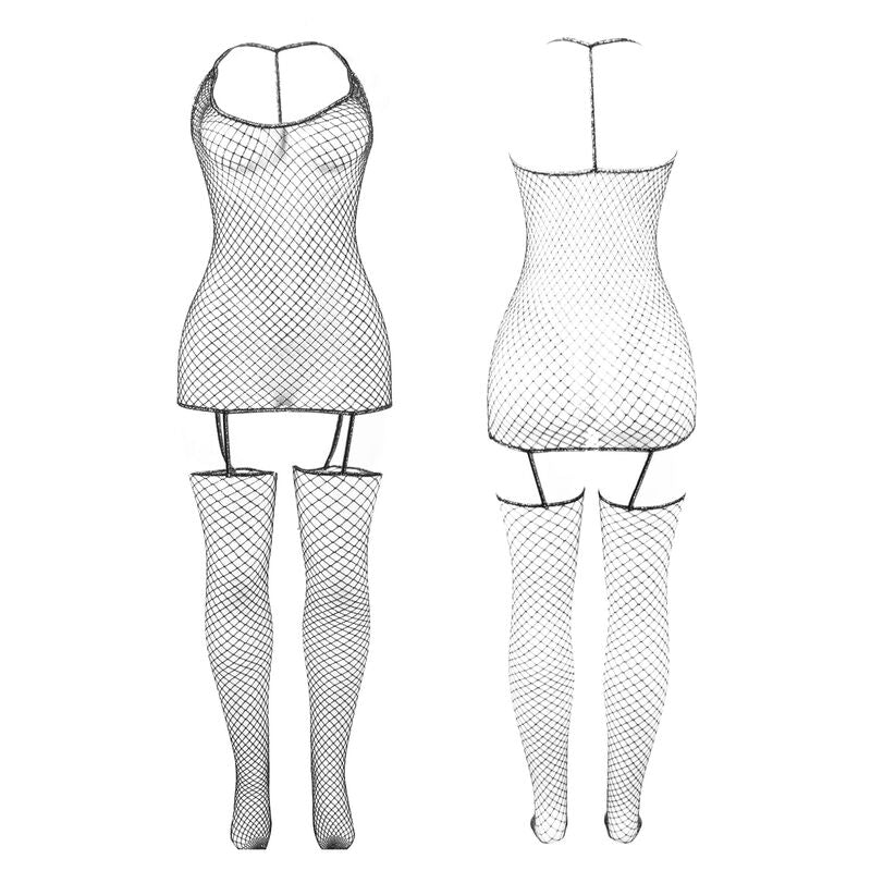 SUBBLIME - 951955 GLNZENDER NETZ-BODYSTOCKING EINE GRÖSSE für sinnliche Momente