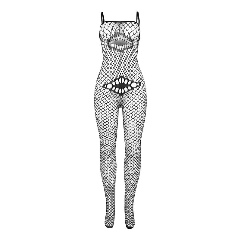 SUBBLIME - 952112 NETZ-BODYSTOCKING MIT DETAILS AUF BRUST UND BAUCH SCHWARZ EINE GRÖSSE für sinnliche Momente