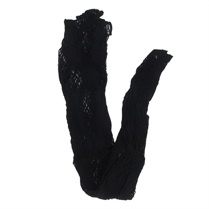 SUBBLIME - 952129 NETZ-BODYSTOCKING MIT KLEIDDESIGN UND BLUMENDETAILS SCHWARZ EINE GRÖSSE hochwertige Produktabbildung