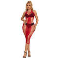 SUBBLIME - 952327 LANGES ROTES NETZ-KLEID EINE GRÖSSE – Dessous-Kleid Bild 1