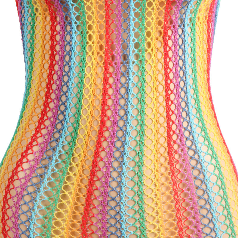 SUBBLIME - 952341 REGENBOGEN-NETZ-KLEID EINE GRÖSSE – Dessous-Kleid Bild 8