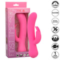 CalExotics First Time Rabbit – Wiederaufladbarer Vibrator, Dual-Stimulation, Wasserdicht, Rosa – Rabbit Vibrator Bild 1
