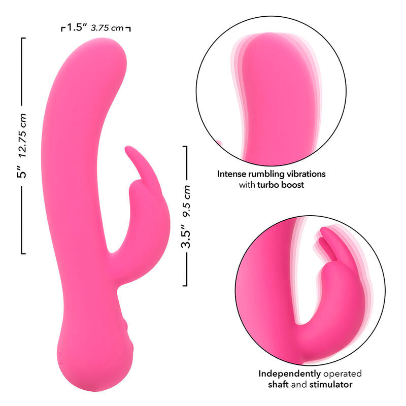 CalExotics First Time Rabbit – Wiederaufladbarer Vibrator, Dual-Stimulation, Wasserdicht, Rosa – Rabbit Vibrator Bild 14