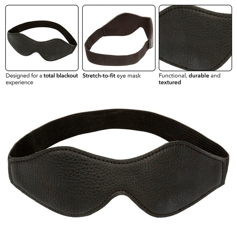 CalExotics Augenmaske aus Leder – PVC, Elastisch, Total Blackout, BDSM Zubehör – BDSM-Zubehör Bild 7
