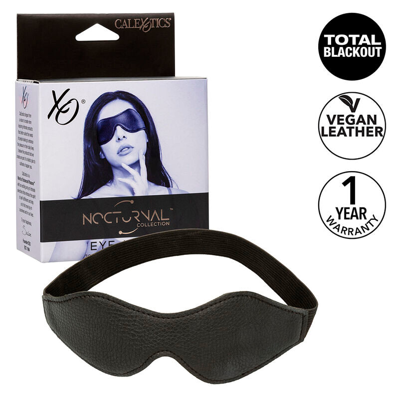 CalExotics Augenmaske aus Leder – PVC, Elastisch, Total Blackout, BDSM Zubehör – BDSM-Zubehör Bild 2
