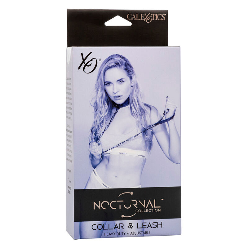 CalExotics Nocturnal Halsband & Leine – Verstellbar, Leder & Metall, BDSM Zubehör – BDSM-Zubehör Bild 11