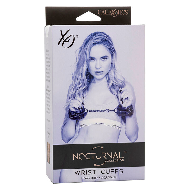 CalExotics Nocturnal Handgelenkmanschetten – Verstellbar, Leder & Metall, BDSM Zubehör – BDSM-Zubehör Bild 14