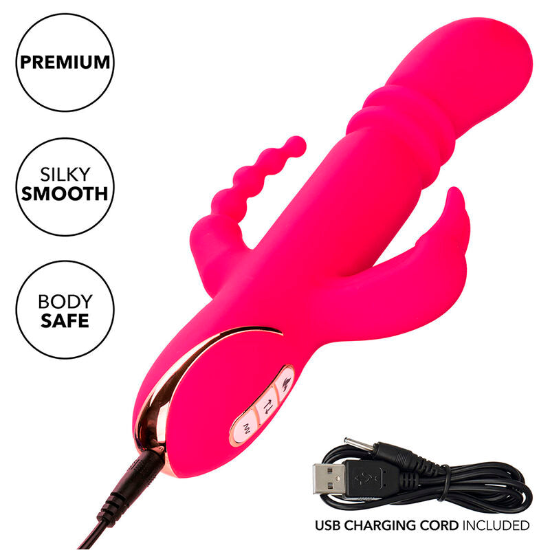 CALEXOTICS - JACK FANTASY DREIFACH BEHEIZTER VIBRATOR RABBIT ROSA – Rabbit Vibrator Bild 16