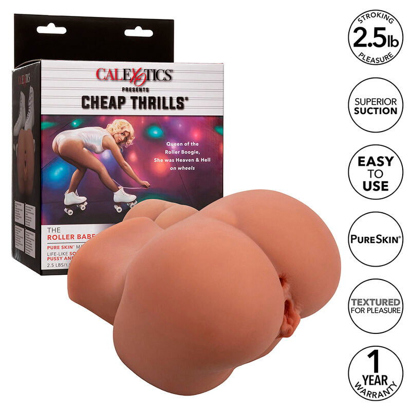 CALEXOTICS - THE ROLLER BABE DOPPELT REALISTISCHER MASTURBATOR, FLEISCH – Masturbator Bild 1