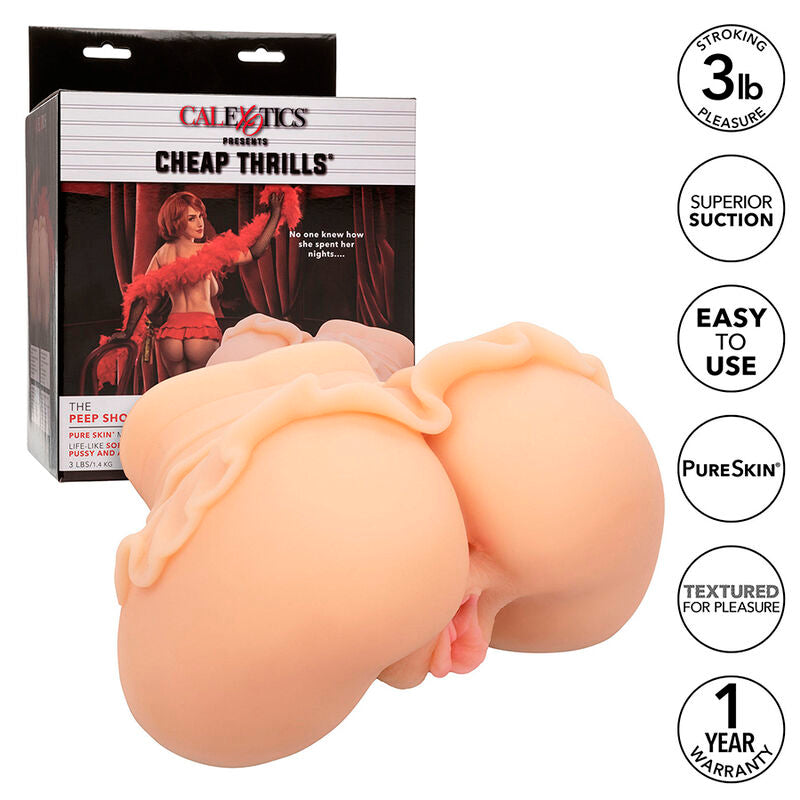 CALEXOTICS - THE PEEP SHOW GIRL DOPPELT REALISTISCHER MASTURBATOR, FLEISCH – Masturbator Bild 2