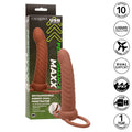 CALEXOTICS - MAXX RIBBED DUAL PENETRATOR 10 VIBRATIONEN BRAUN – Erotik-Zubehör Bild 1