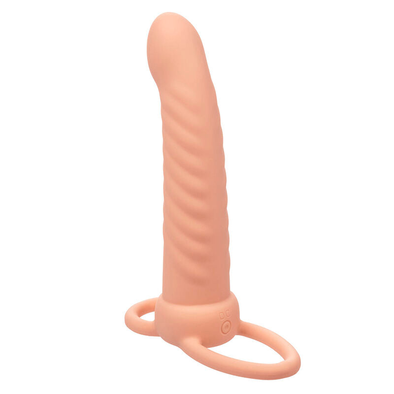 CALEXOTICS - MAXX RIBBED DUAL PENETRATOR 10 VIBRATIONEN FLEISCH – Erotik-Zubehör Bild 8
