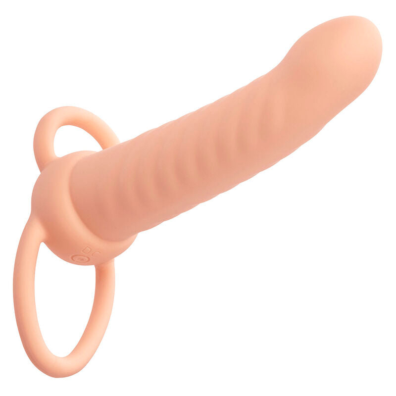 CALEXOTICS - MAXX RIBBED DUAL PENETRATOR 10 VIBRATIONEN FLEISCH – Erotik-Zubehör Bild 3