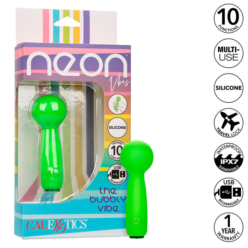 CalExotics Neon Vibes The Bubbly Vibe – Mini-Massager, 10 Vibrationsmodi & Wasserdicht – Massager Vibrator Bild 1