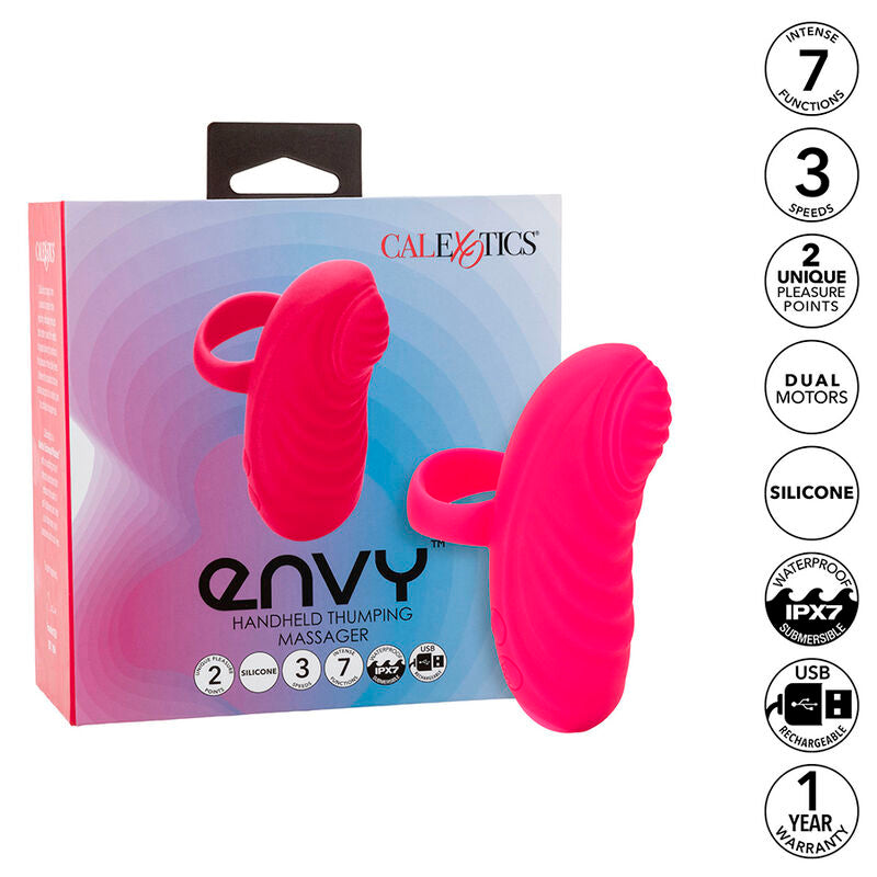 CalExotics Chic Tulpe Massager Blau – Doppelmotor, 10 Vibrationsmodi, USB Wiederaufladbar & Wasserdicht – Massager Vibrator Bild 2