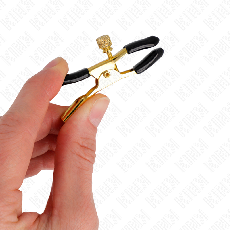 KINK Goldene Nippelklemmen 6 cm – Verstellbare Brustklammern | Secret Pulse Nippelklemme diskret online kaufen