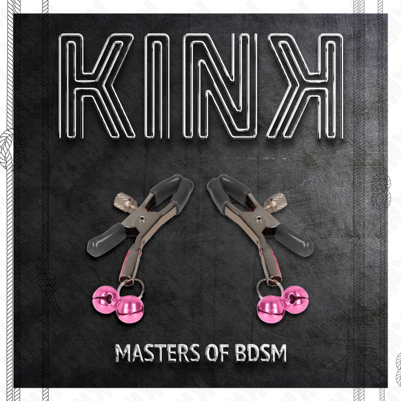 KINK Doppelglöckchen-Nippelklemme Rosa 6 cm – Verstellbare Brustklammer | Secret Pulse hochwertiges Zubehör