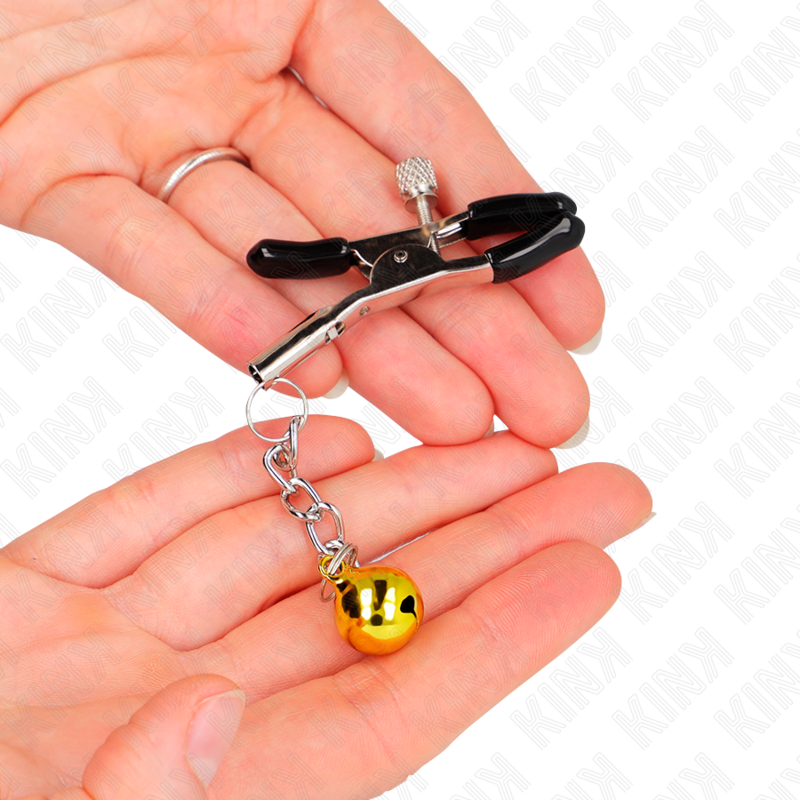 KINK Goldene Jingle Bell Nippelklemmen 6 cm – Verstellbare Brustklammern | Secret Pulse hochwertiges Zubehör