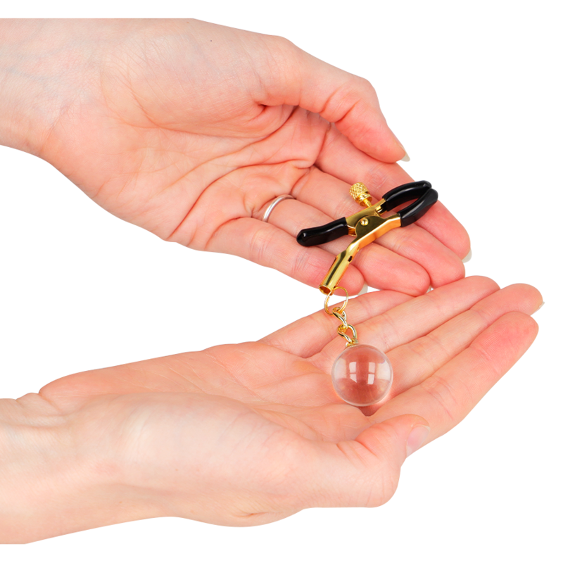 KINK Glasperlen-Nippelklemmen Gold 6 cm – Verstellbare Nippelklammern | Secret Pulse hochwertiges Zubehör