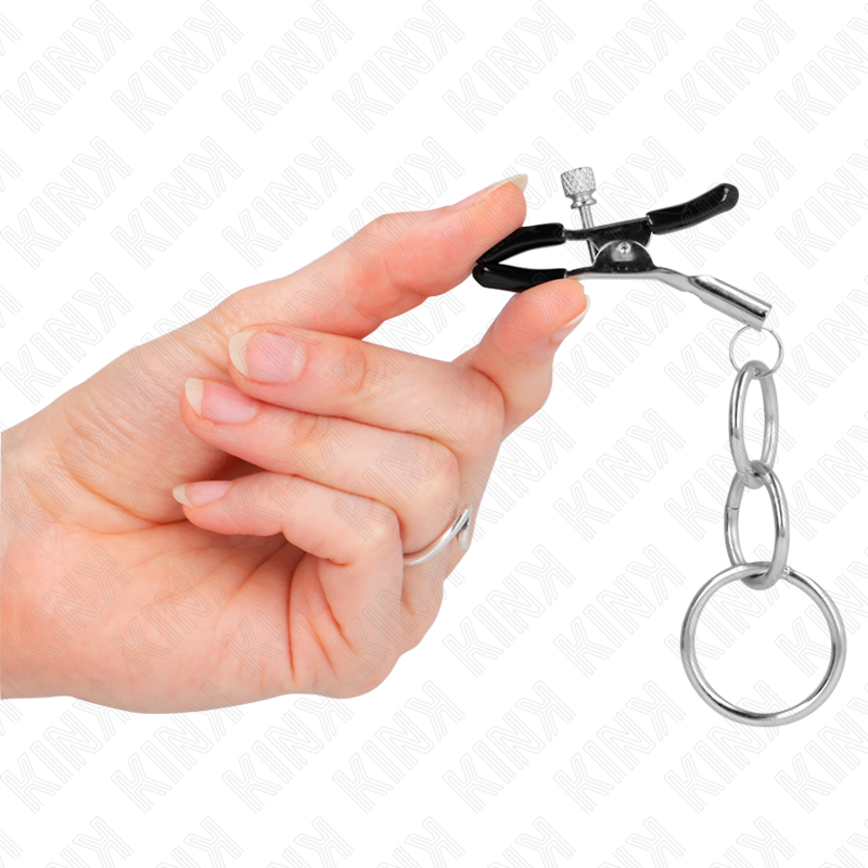 KINK - 3 O-RING NIPPELKLEMMEN 6 CM für sinnliche und diskrete Momente