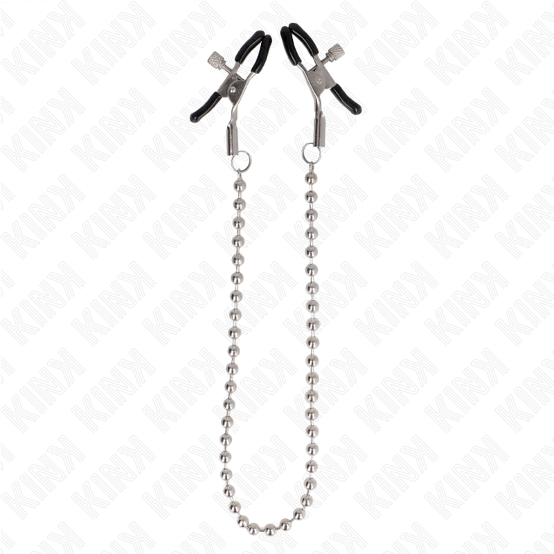KINK Perlenkette Nippelklemmen 30 cm – Verstellbare Brustklemmen | Secret Pulse Produktansicht und Details