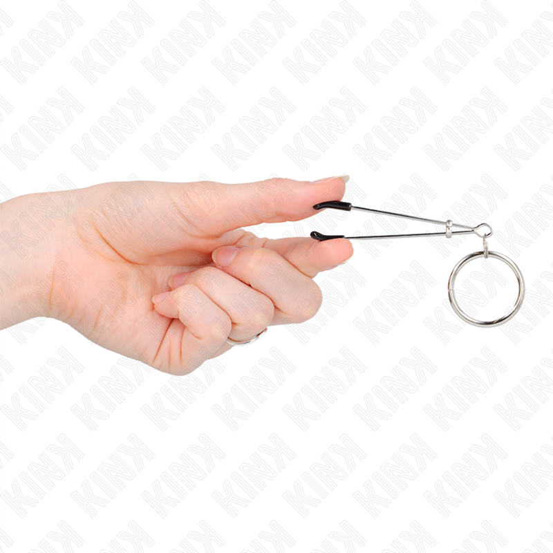 KINK - DÜNNE NIPPELKLEMMEN MIT O-RING 7 CM Produktansicht und Details