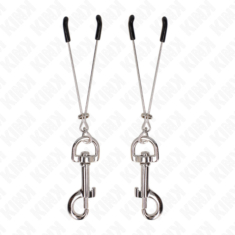 KINK - DÜNNE HAKEN-NIPPELKLAMMERE SILBER 7 CM Nippelklemme diskret online kaufen