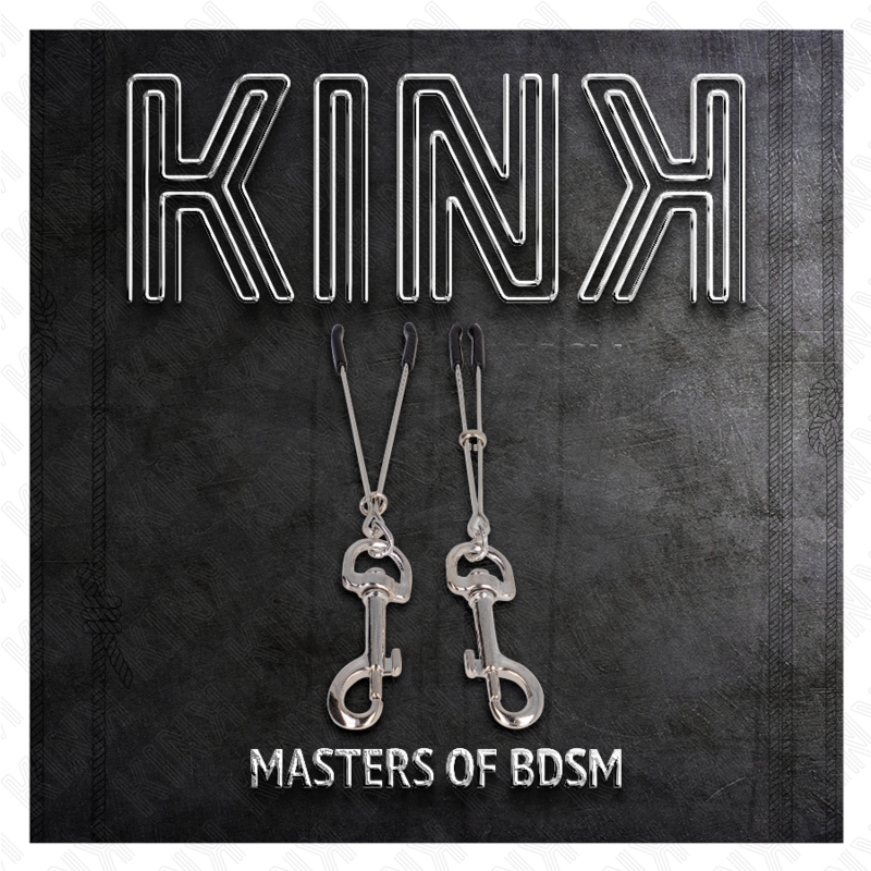 KINK - DÜNNE HAKEN-NIPPELKLAMMERE SILBER 7 CM hochwertiges Zubehör