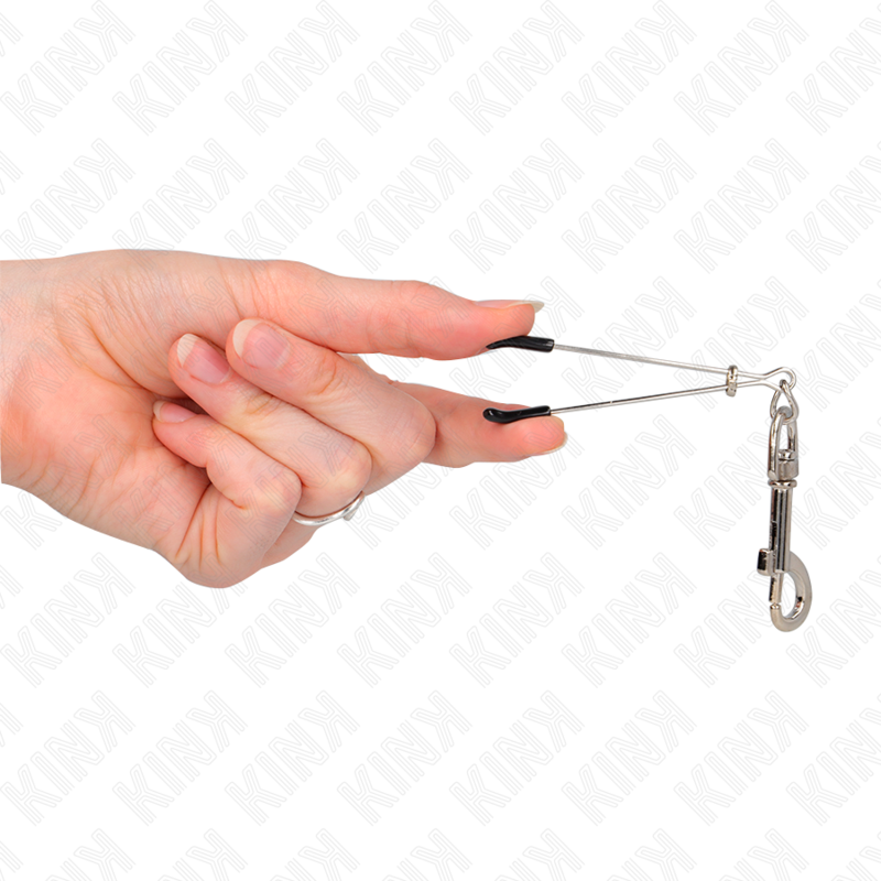 KINK - DÜNNE HAKEN-NIPPELKLAMMERE SILBER 7 CM für sinnliche und diskrete Momente