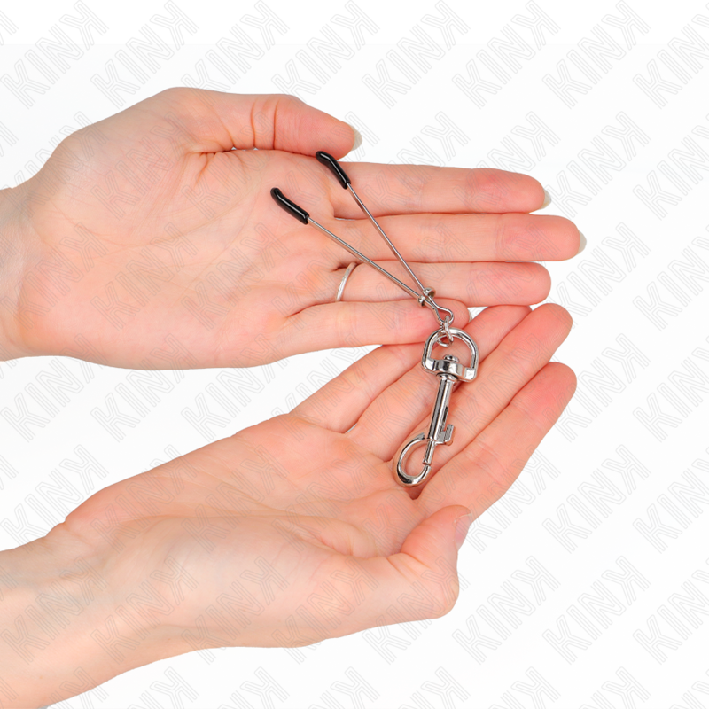 KINK - DÜNNE HAKEN-NIPPELKLAMMERE SILBER 7 CM bei Secret Pulse im Erotikshop