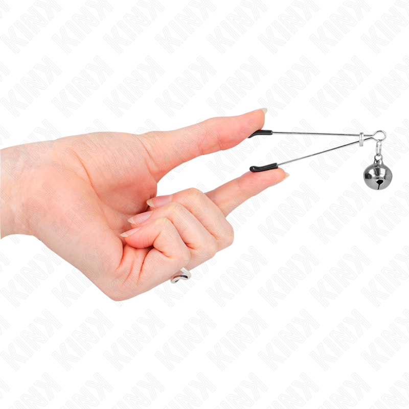 KINK - DÜNNE GLOCKEN-NIPPELKLAMMERN SILBER 7 CM bei Secret Pulse im Erotikshop