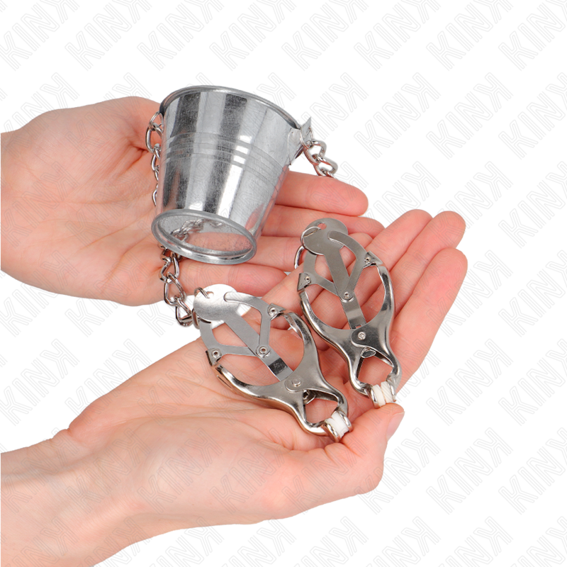 KINK - NIPPELKLEMMEN MIT EIMER SILBER bei Secret Pulse im Erotikshop
