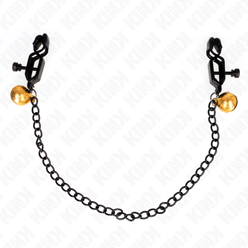 KINK - FLACHE KETTE NIPPELKLEMMEN UND GLOCKE SILBER 30 CM Nippelklemme diskret online kaufen